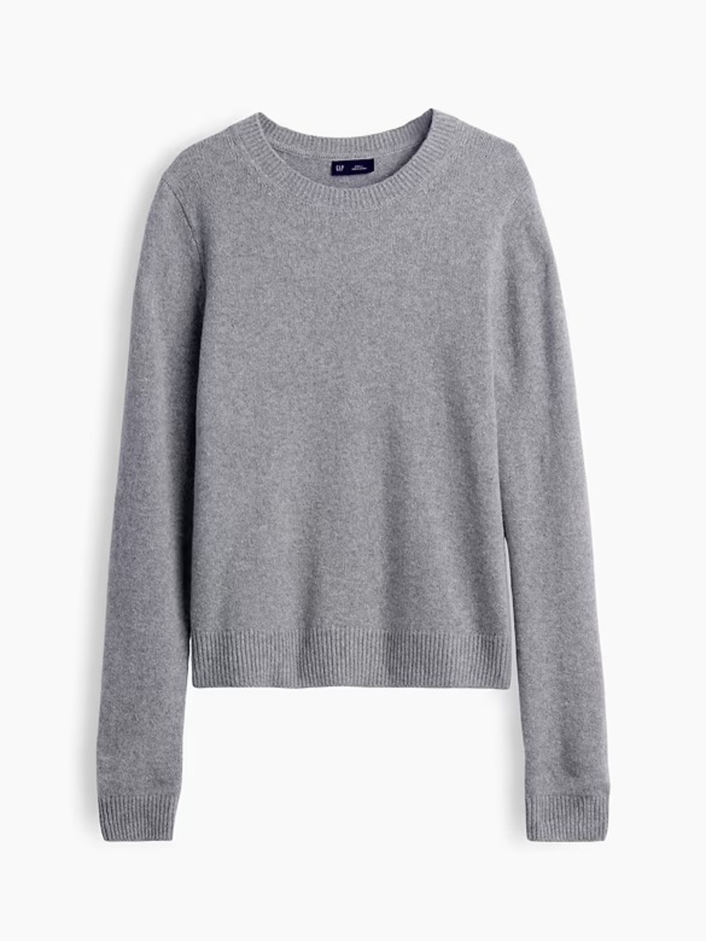 GAP Womens 100% Merino Wool Crewneck Sweater In Heather Grey Petite Sizing